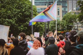 pride protest in New York